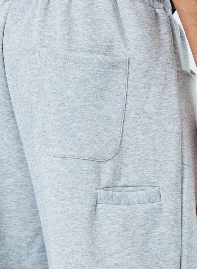 Styli  Men Wide Leg Joggers with Back Pocket Detail for Men | Best Price UAE
